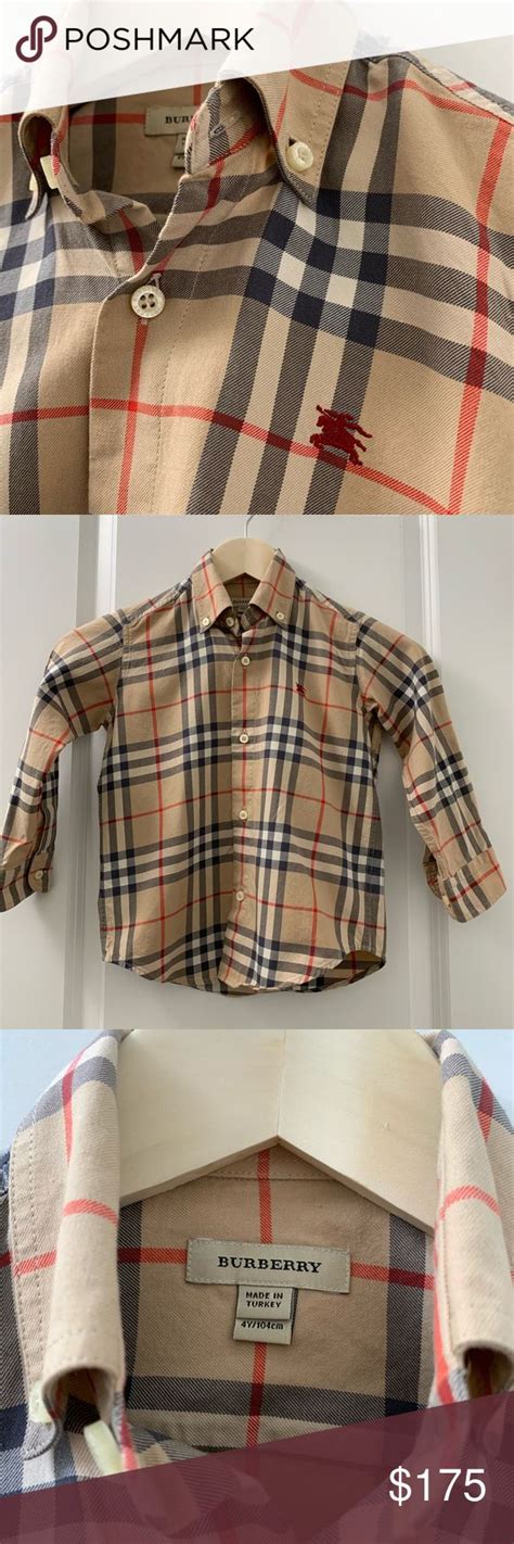 burberry motif shirt|authentic Burberry shirt.